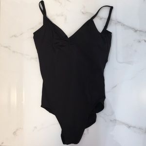 Black Class Adjustable Straps Capezio Leotard